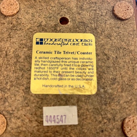 Kokopelli Masterworks Pottery Art Tile 4” Southwest Native American USA - Picture 10 of 10